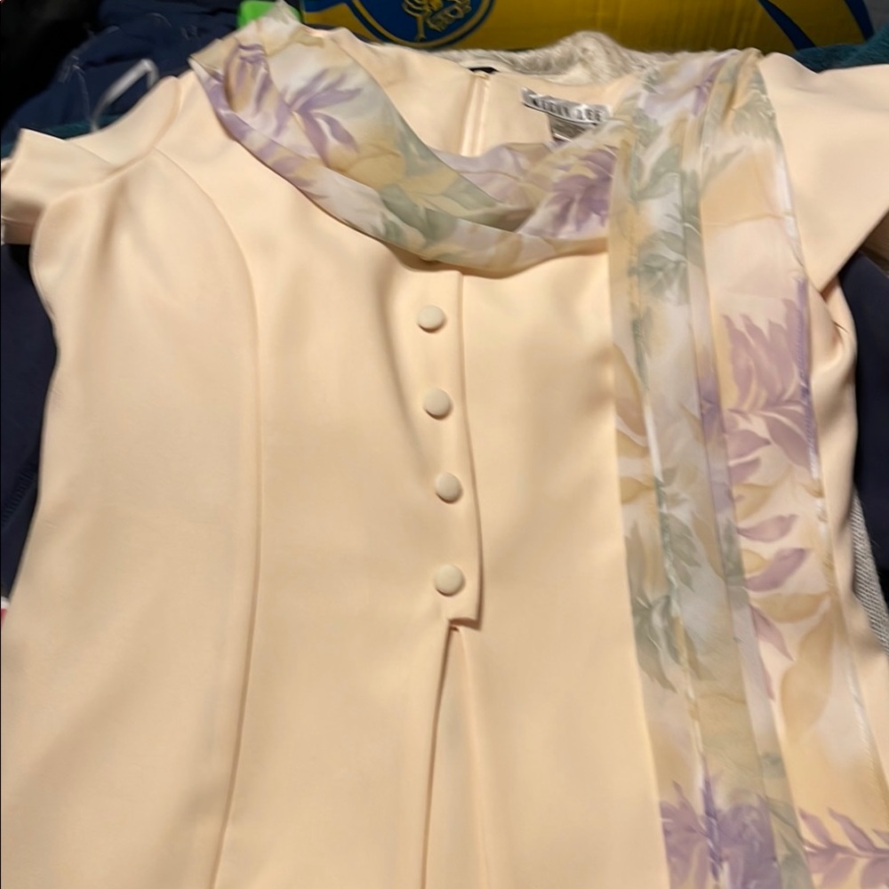 Lily Cream Buttoned Mini Dress